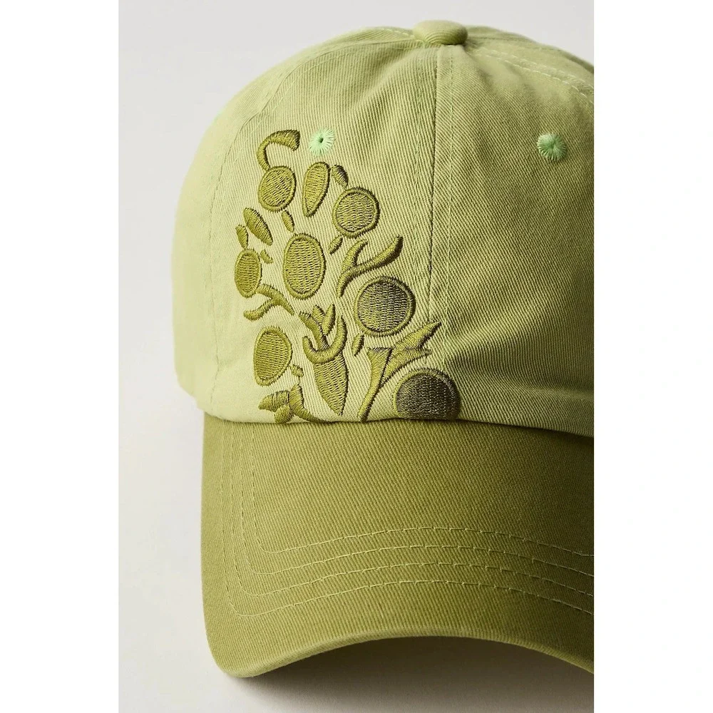 NWT New Free People FP Movement Out Of Bounds Green Baseball Logo Hat Cap